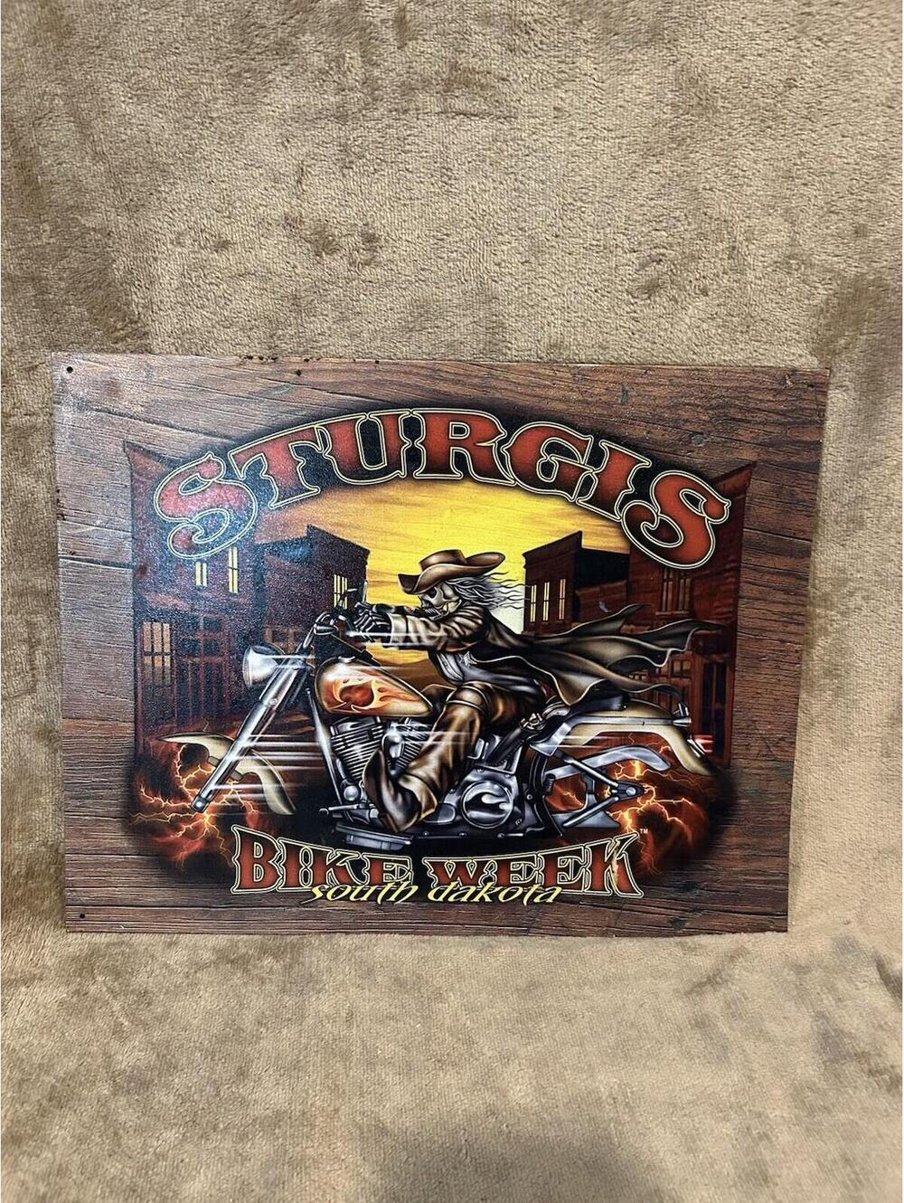 Sturgis South Dakota Metal Sign Harley Davidson Motorcycle 2006